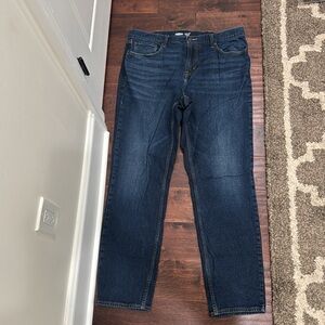 Old Navy Men’s Athletic Taper Jeans, Dark Wash, like new, size 38x34
